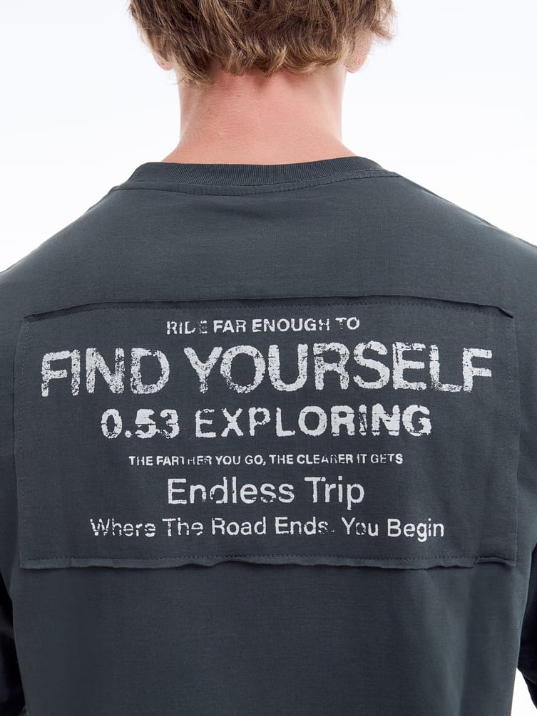 Хлопковая свободная футболка