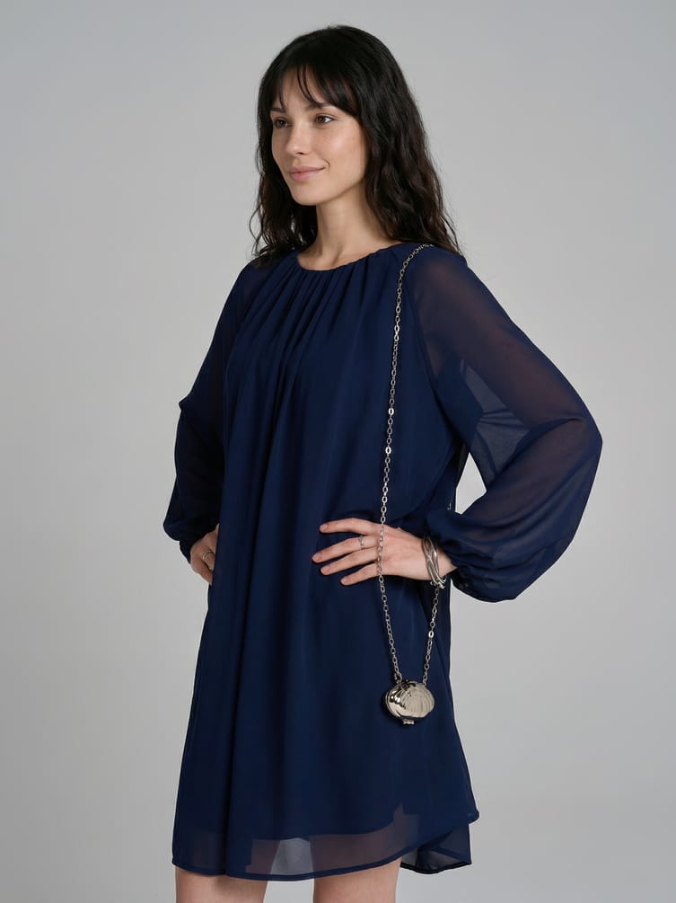 Платье мини шифоновое