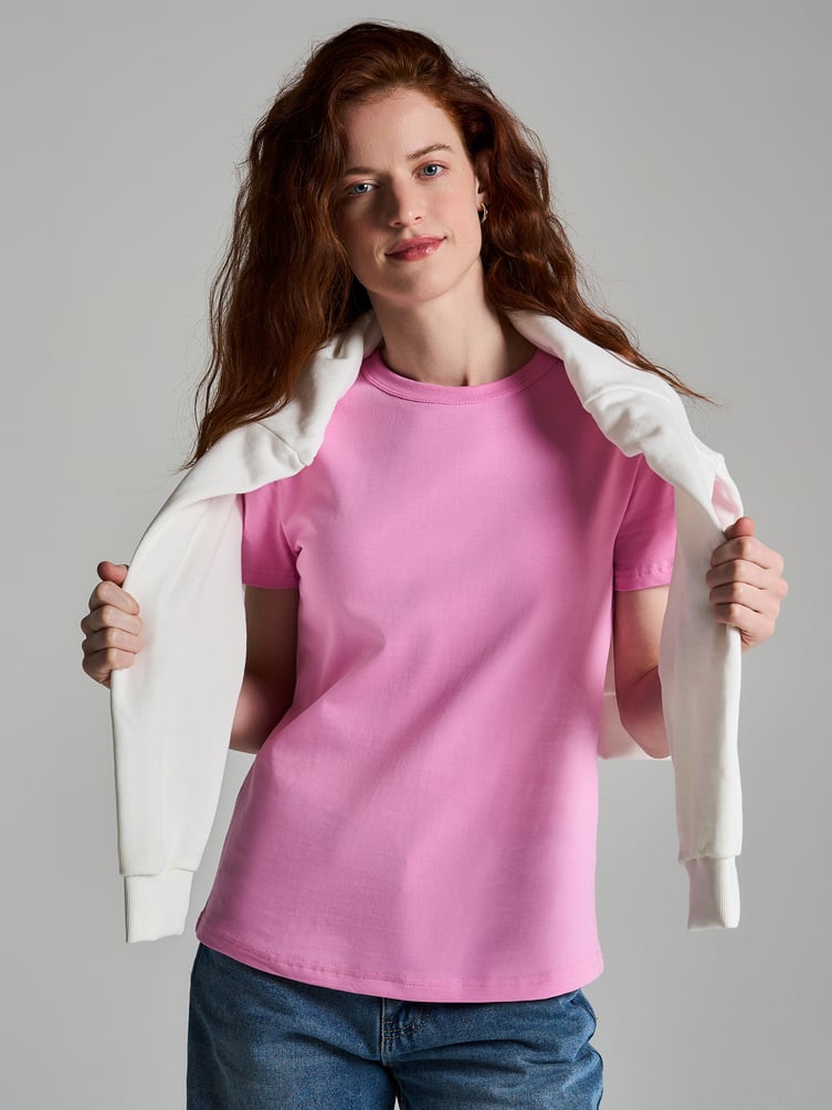 Плотная классическая футболка из хлопка