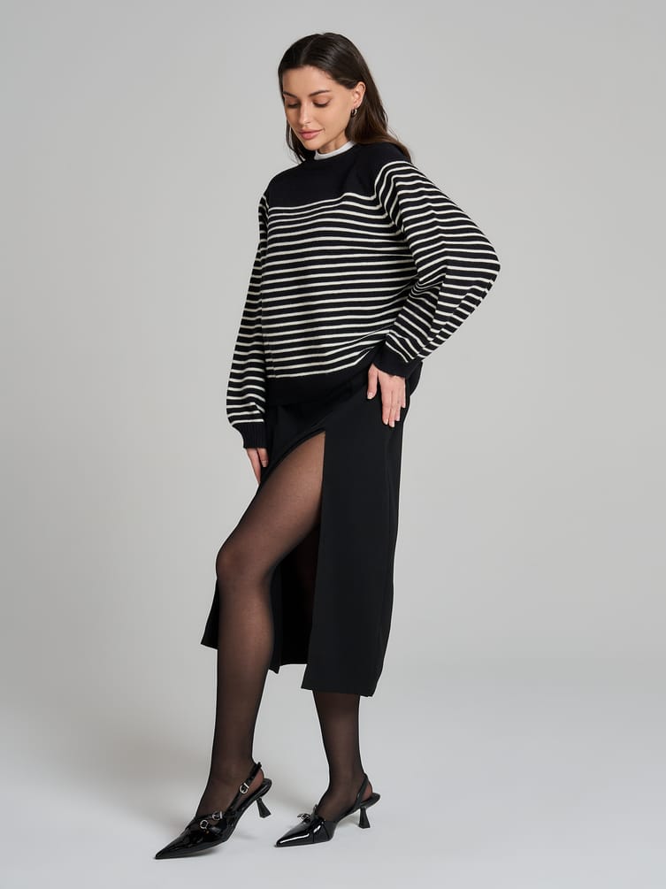 Джемпер трикотажный в полоску