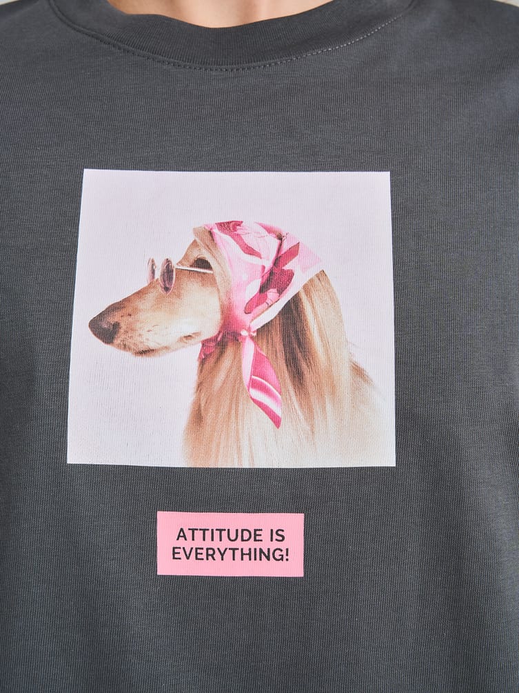 Футболка оверсайз с принтом