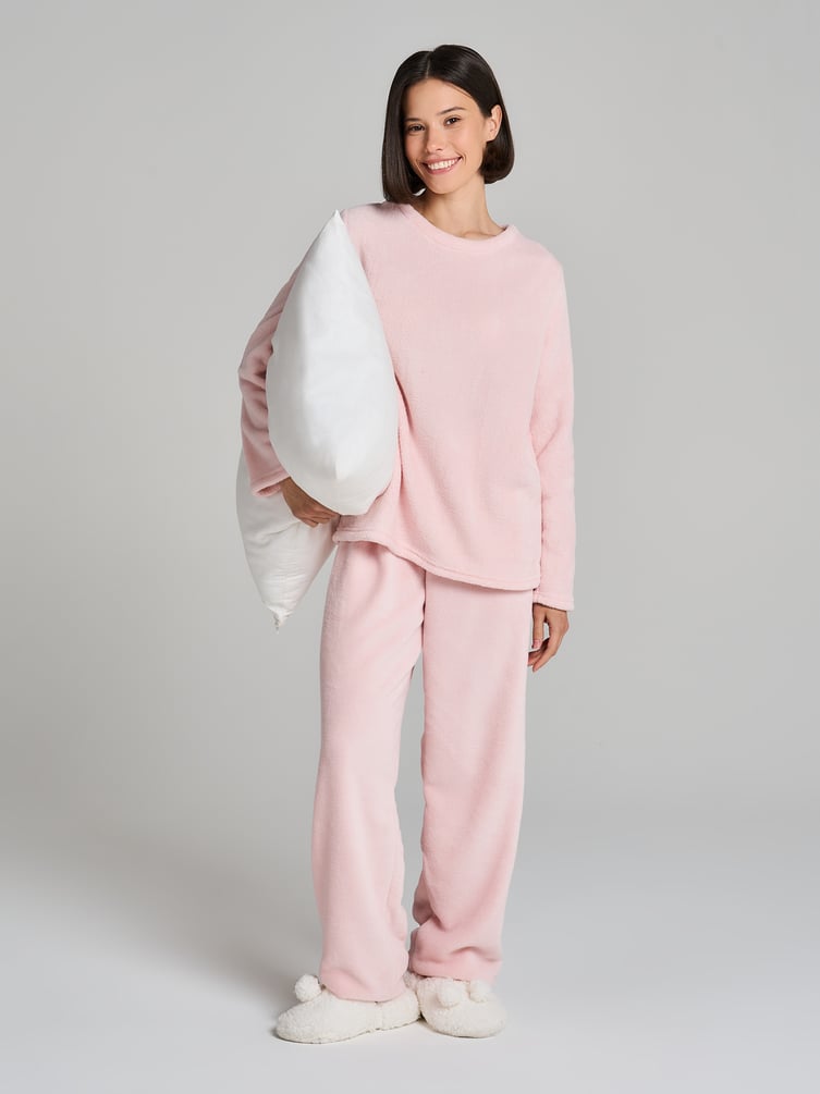Пижама плюшевая с кофтой и штанами