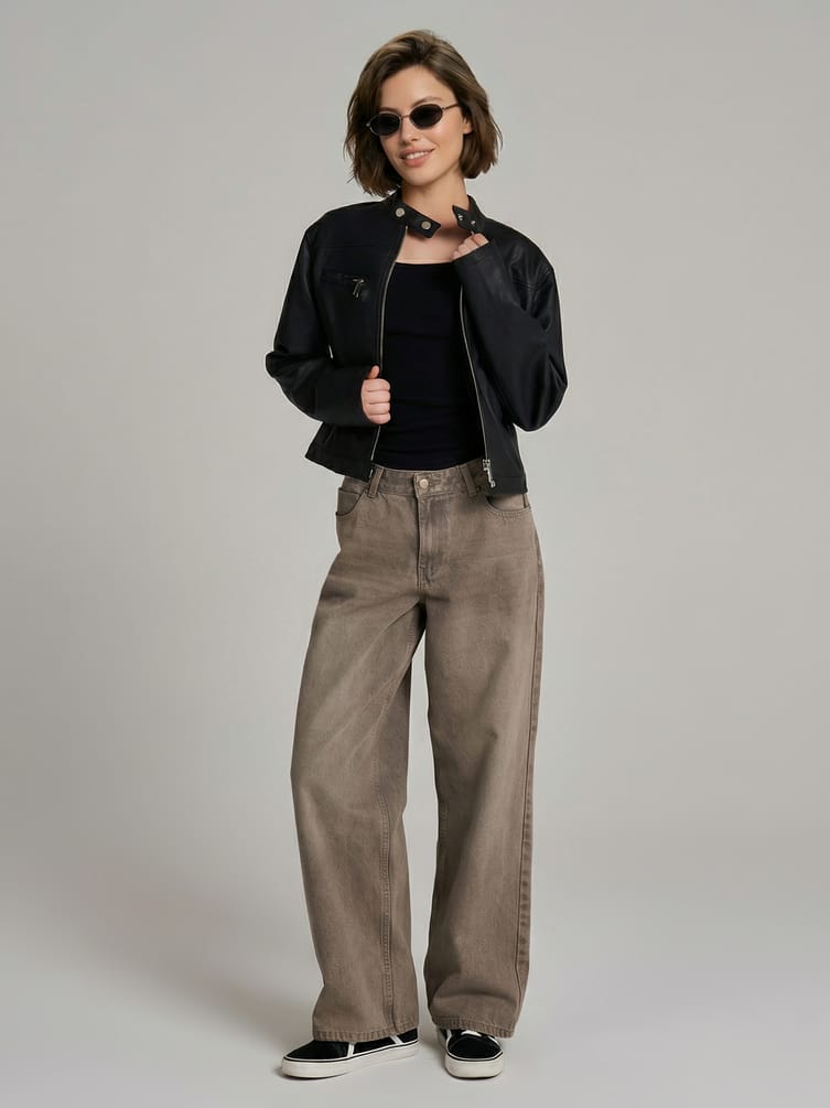 Топ в рубчик на тонких бретелях