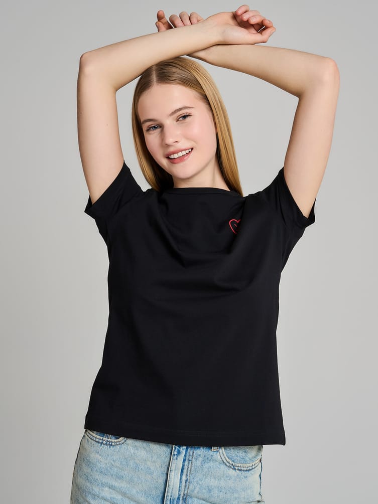 Хлопковая футболка с принтом