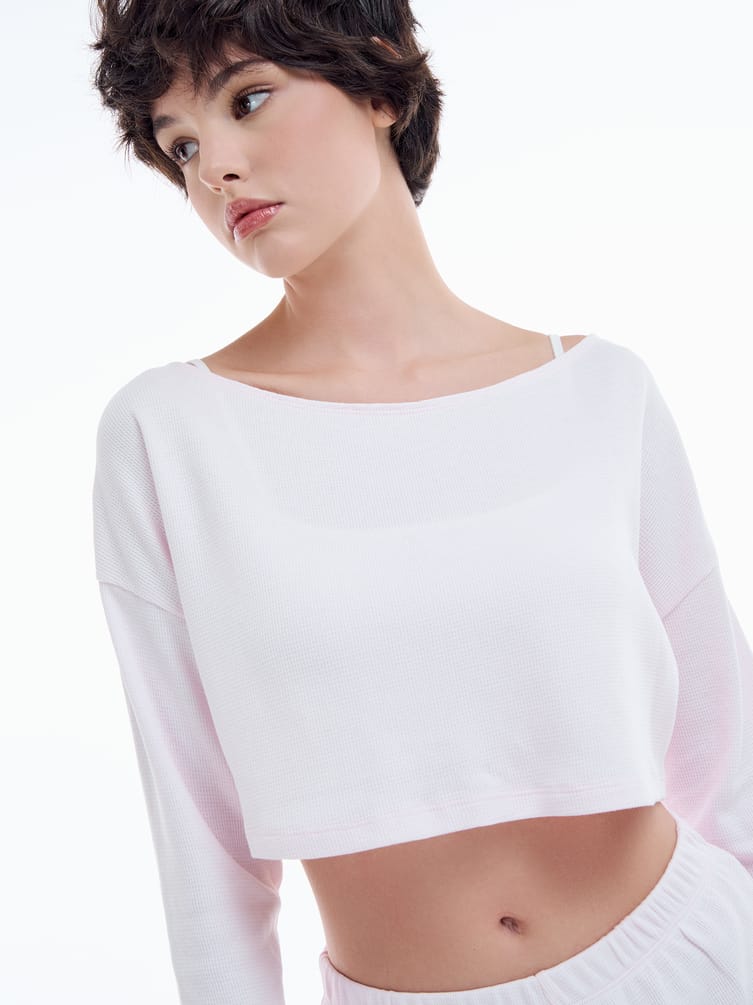 Хлопковая пижама тройка с кофтой топом и шортами