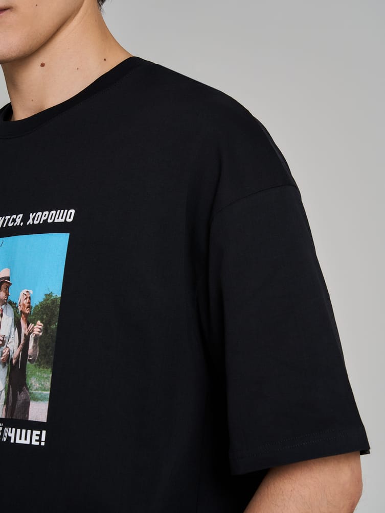 Футболка оверсайз с принтом Мосфильм
