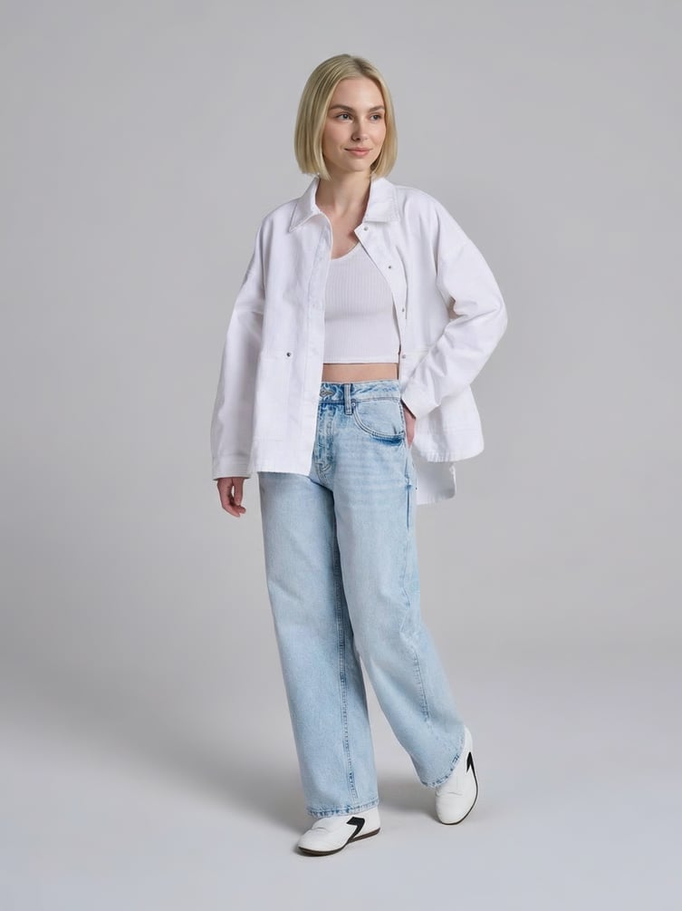 Рубашка джинсовая оверсайз