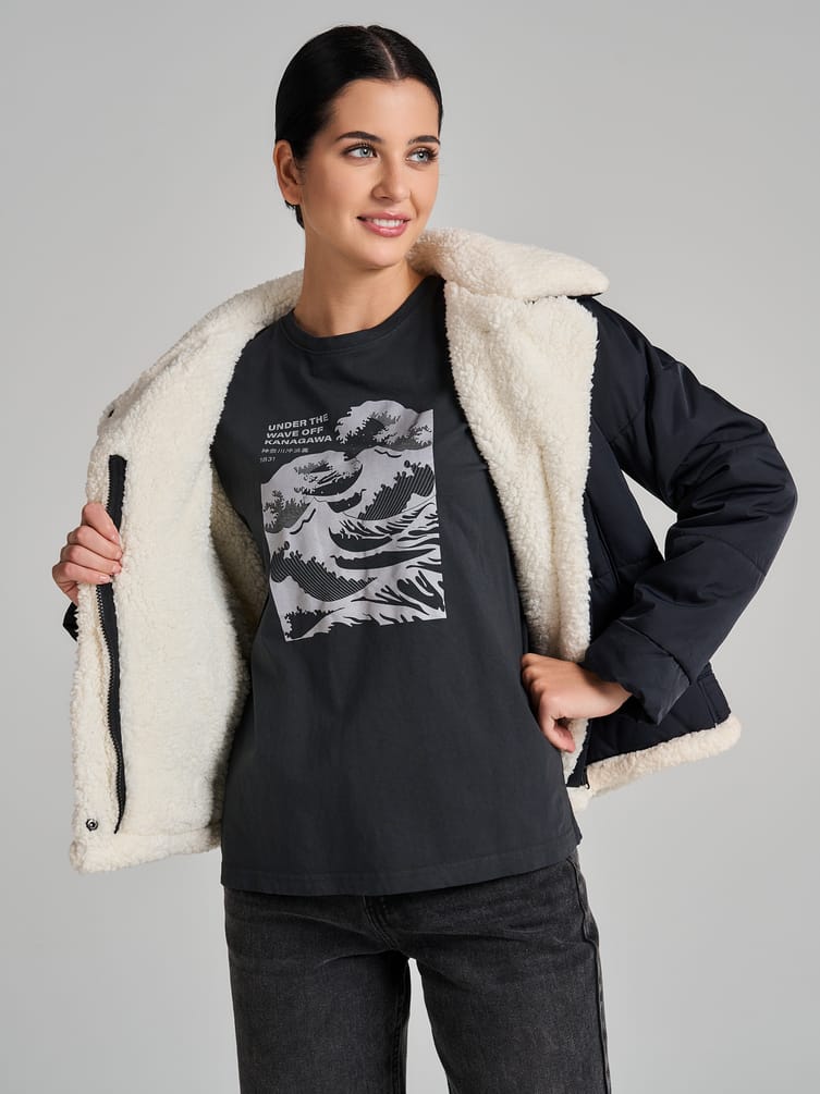 Футболка из хлопка с принтом