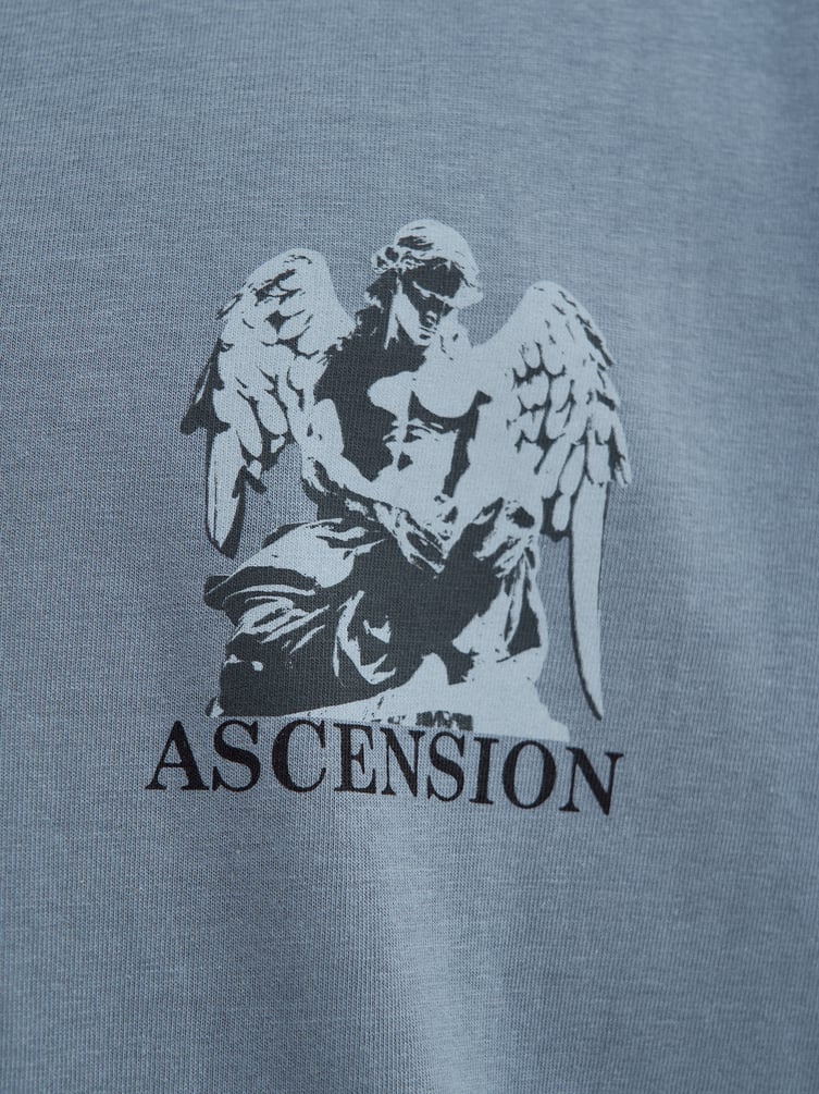 Футболка хлопковая с принтом ангела