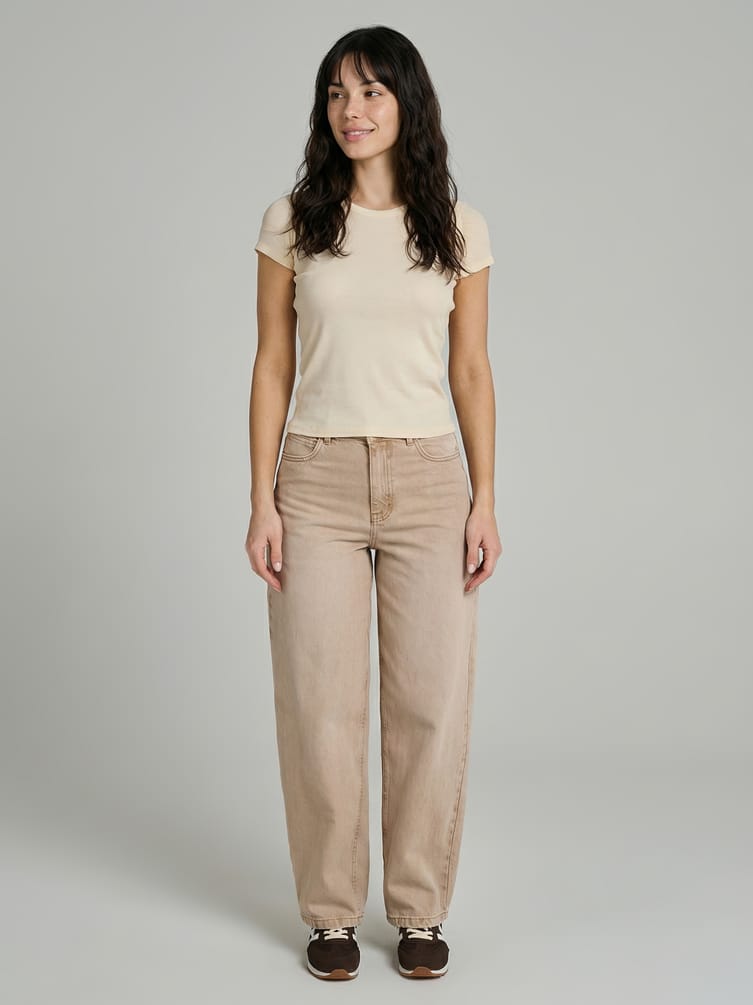 Футболка облегающая в рубчик