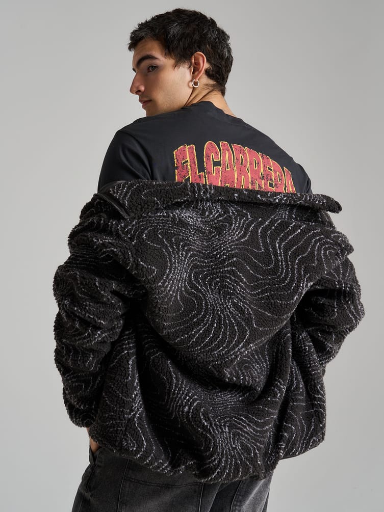 Футболка из хлопка с принтом на спине