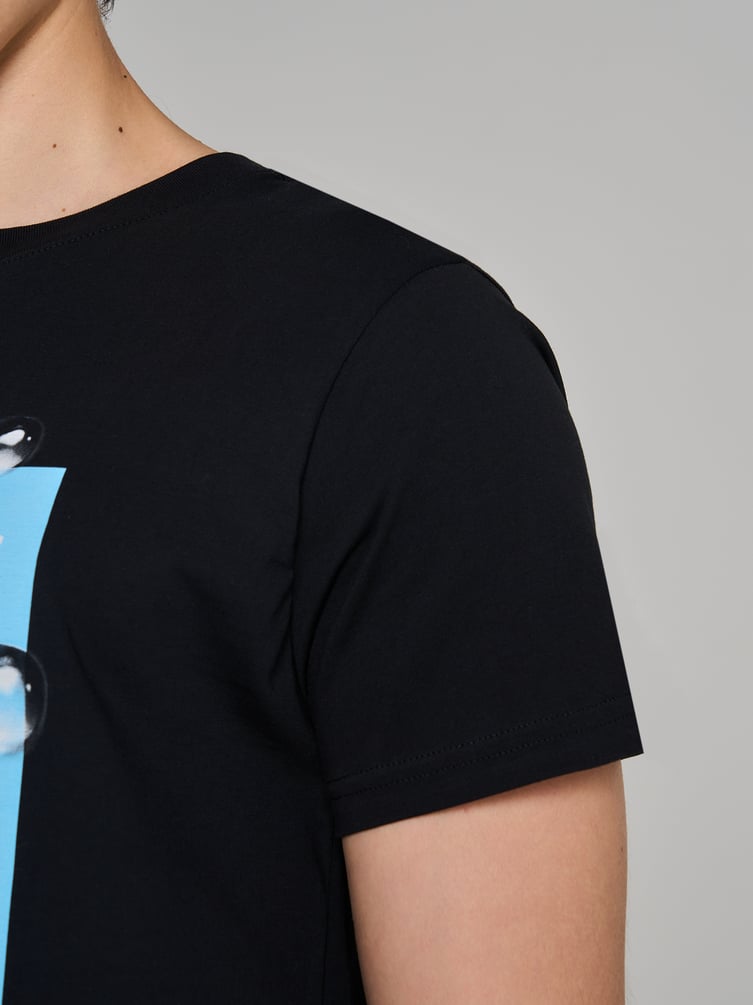 Футболка из хлопка с принтом