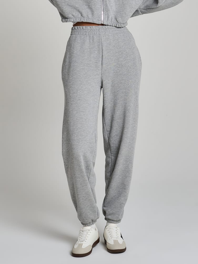 Трикотажные брюки джоггеры с высокой талией