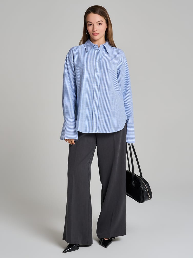 Рубашка оверсайз в полоску