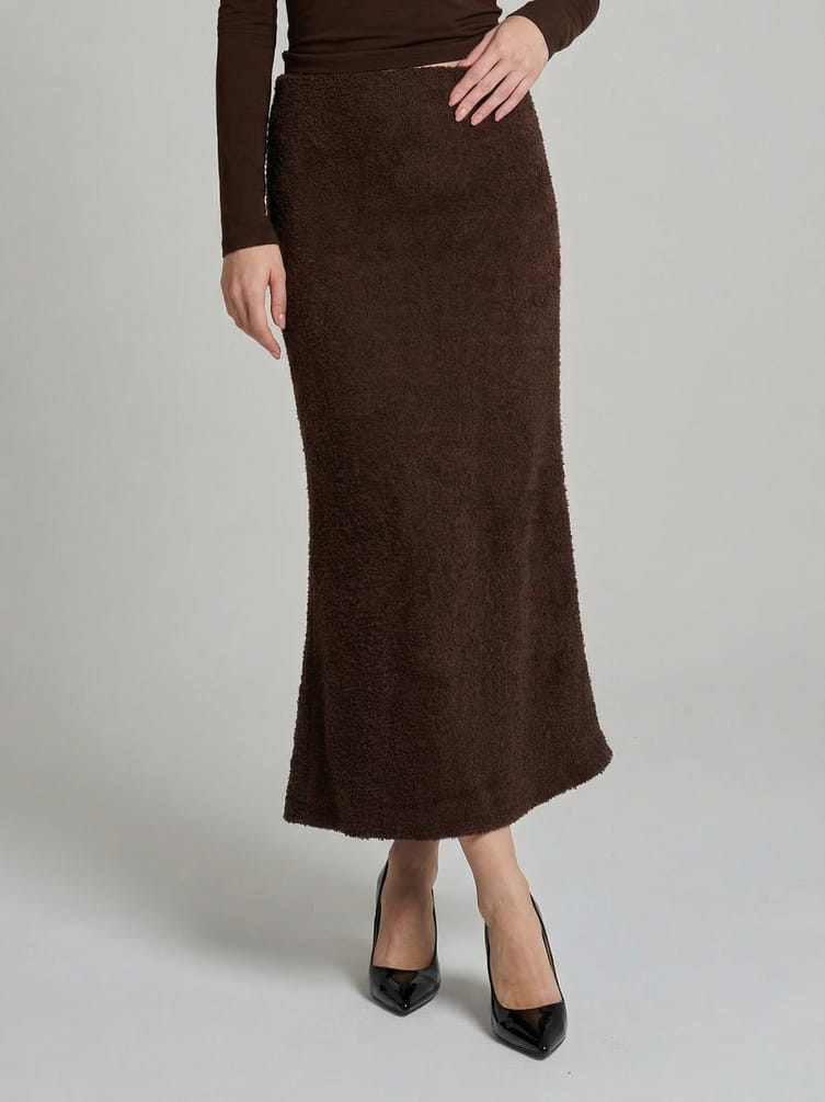 Юбка миди трикотажная