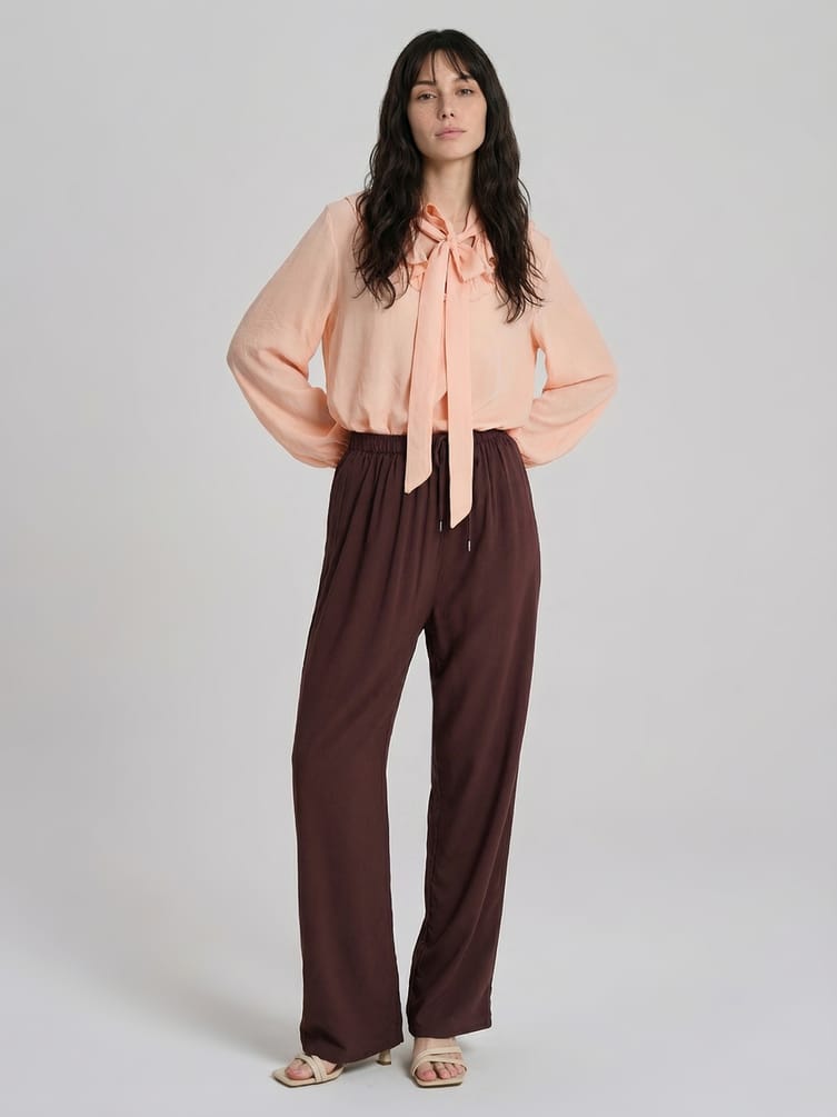 Брюки широкие летние