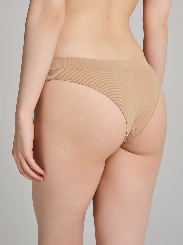 Трусы-танга - 2 шт. в рубчик