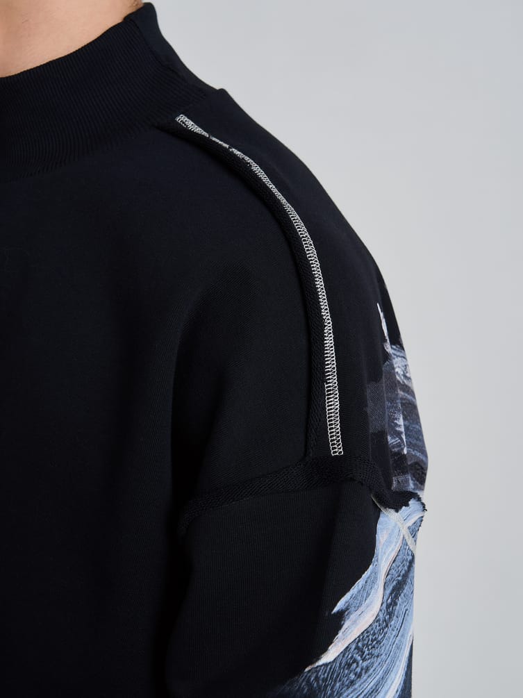 Свитшот оверсайз с принтом Макс Борисов