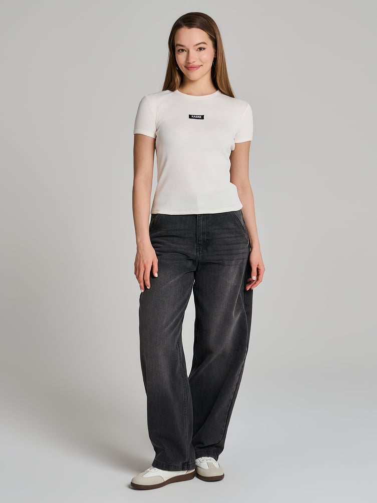 Футболка облегающая с надписью