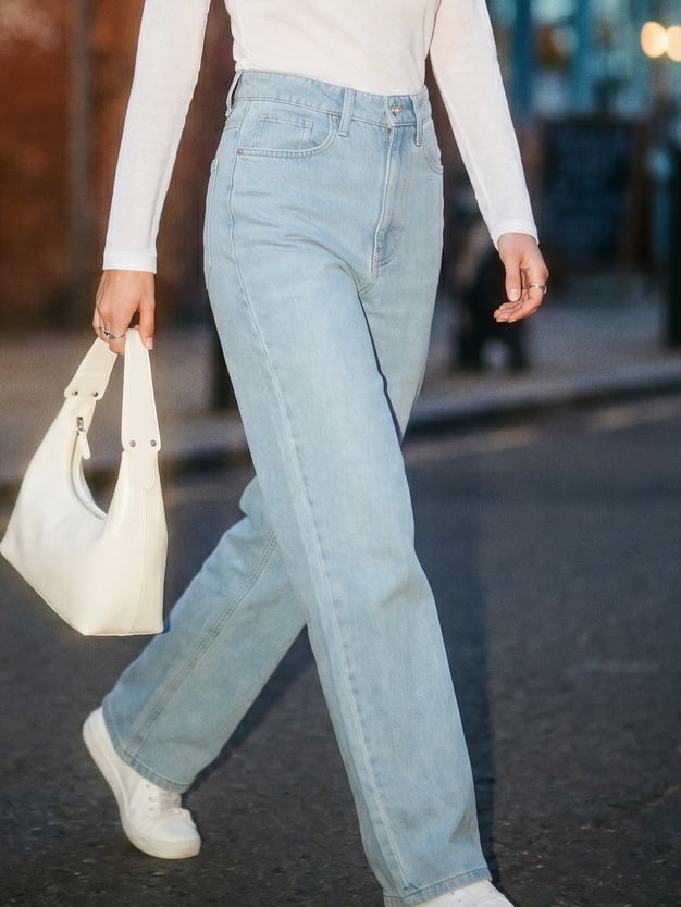 Джинсы широкие wide leg