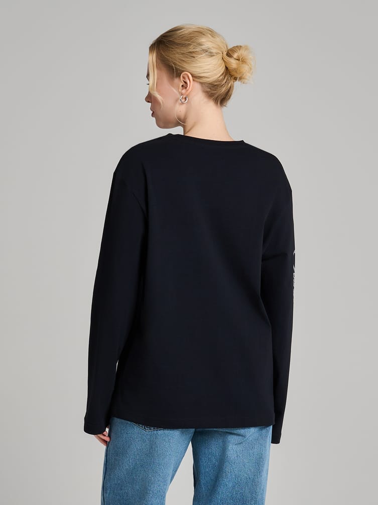 Лонгслив с принтом лошадки-качалки Russian Vibes