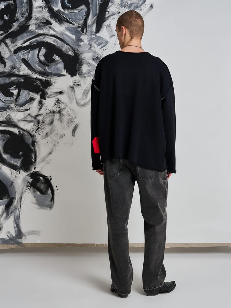 Свитшот оверсайз с принтом Макс Борисов