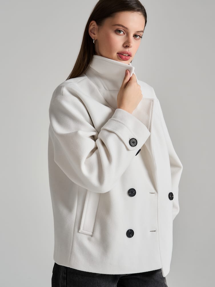 Пальто демисезонное двубортное