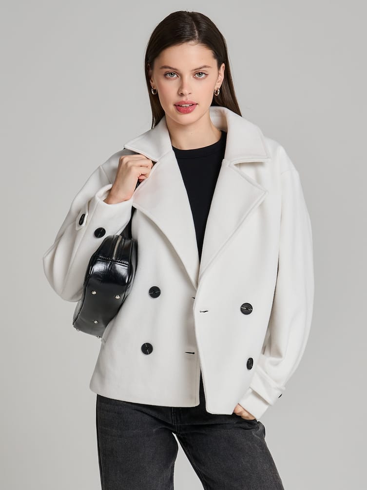 Пальто демисезонное двубортное