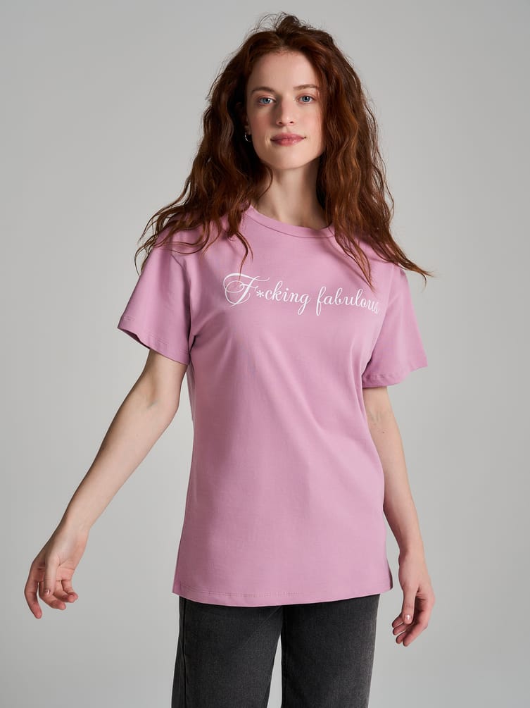 Футболка оверсайз с принтом на спине