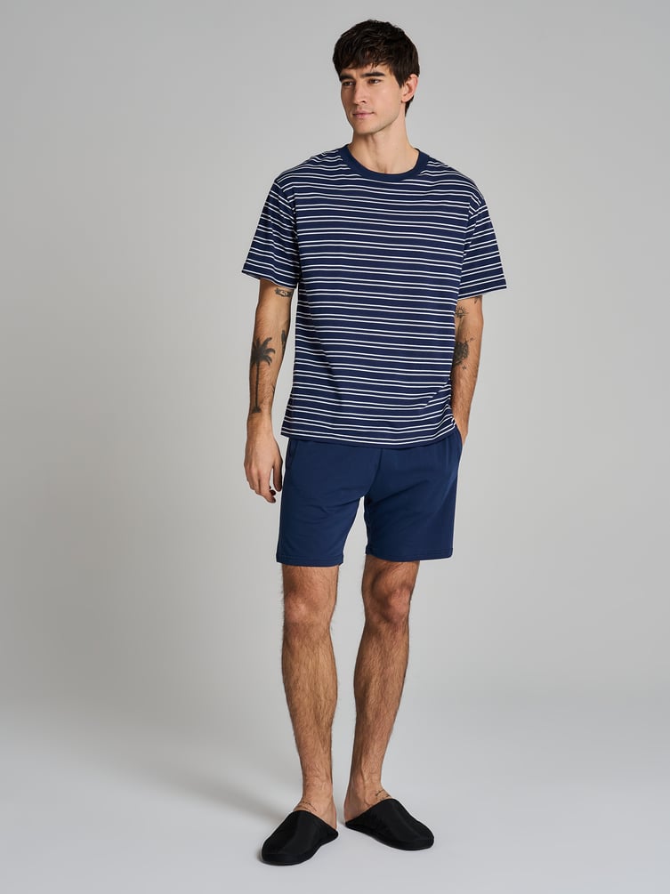 Пижама полосатая с шортами