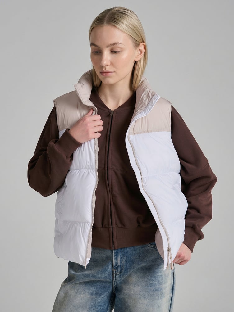 Толстовка бомбер укороченная