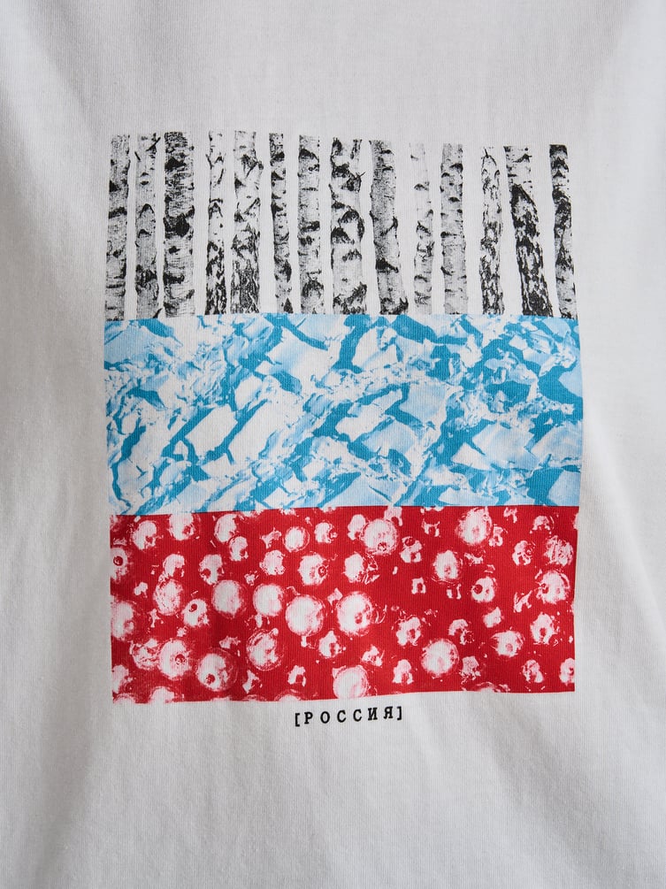 Футболка оверсайз с принтом Russian Vibes
