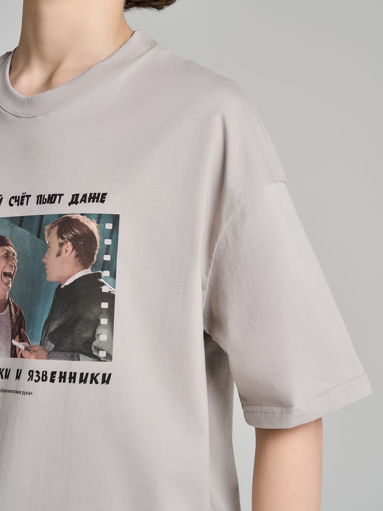 Футболка оверсайз с принтом Мосфильм