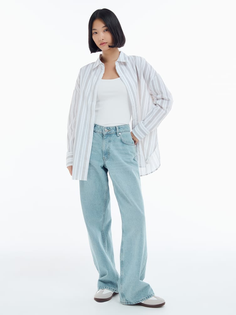 Рубашка оверсайз в полоску