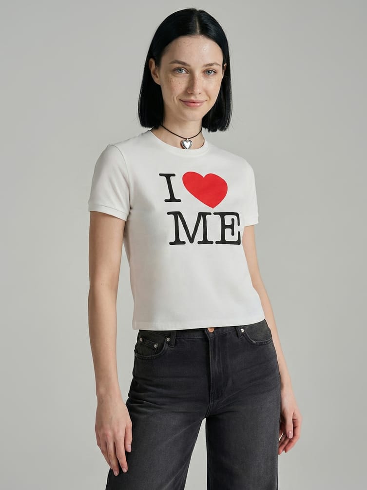 Футболка из хлопка с надписью