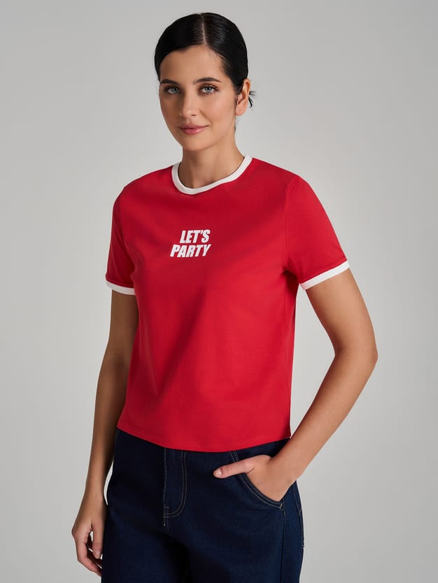 Облегающая футболка с надписью