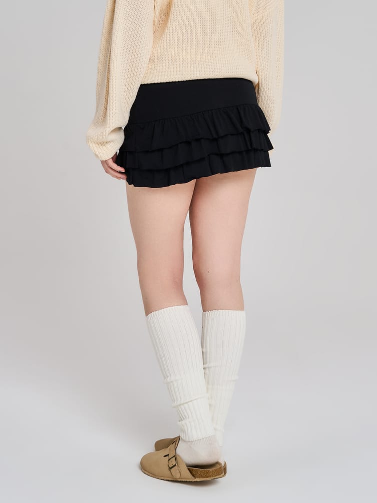 Юбка-шорты с воланами