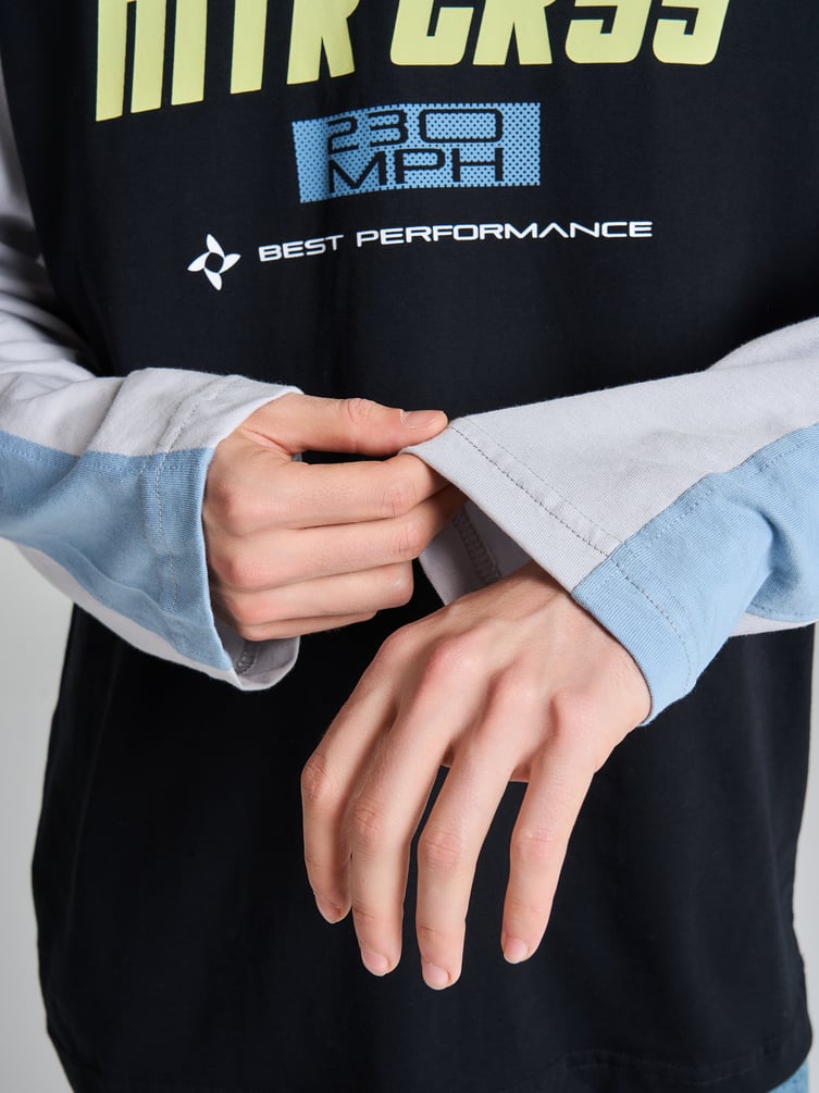 Лонгслив спортивный с надписью