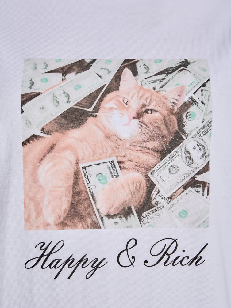 Футболка оверсайз с принтом кота