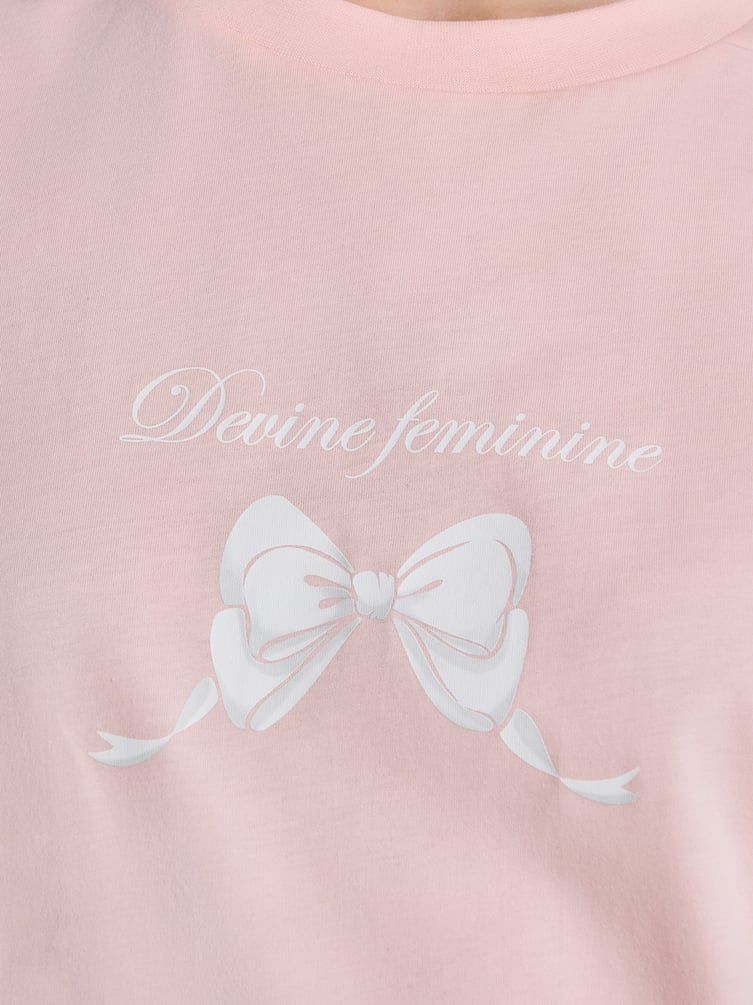 Хлопковая ночная сорочка с принтом