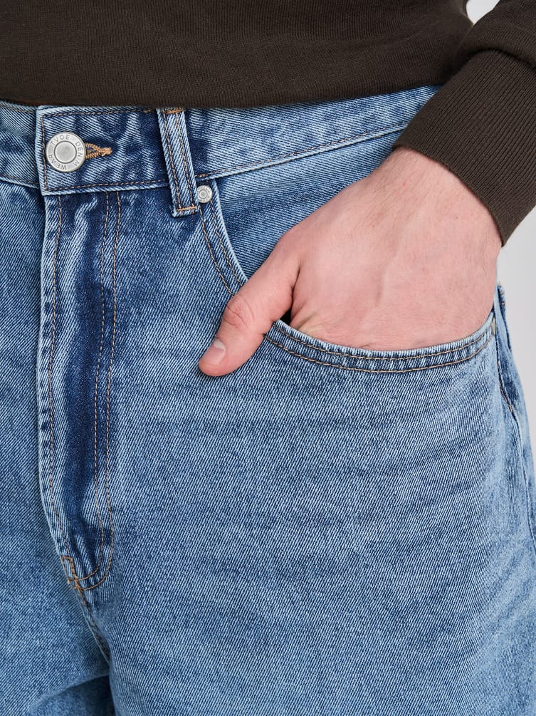 Джинсы широкие багги