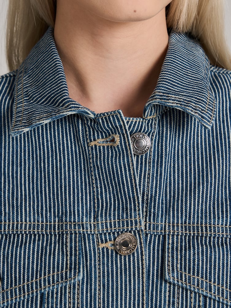 Куртка джинсовая в полоску