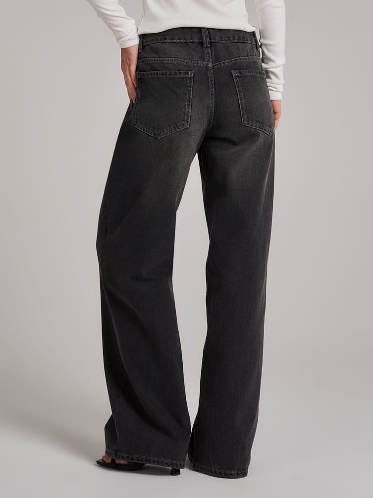 Джинсы бойфренды широкие