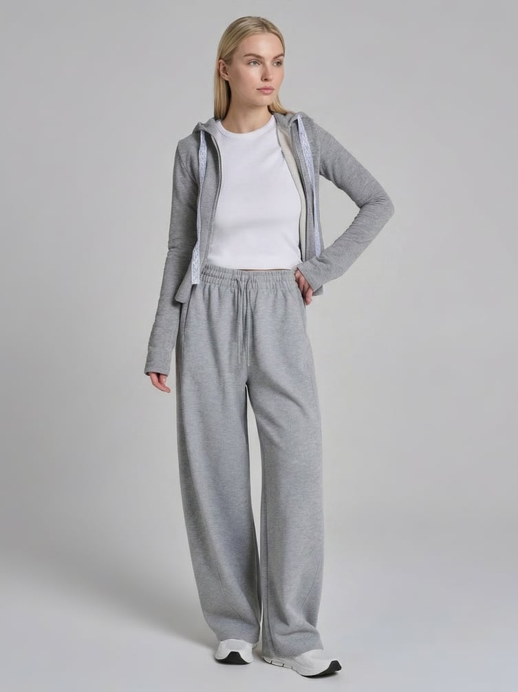 Брюки широкие повседневные