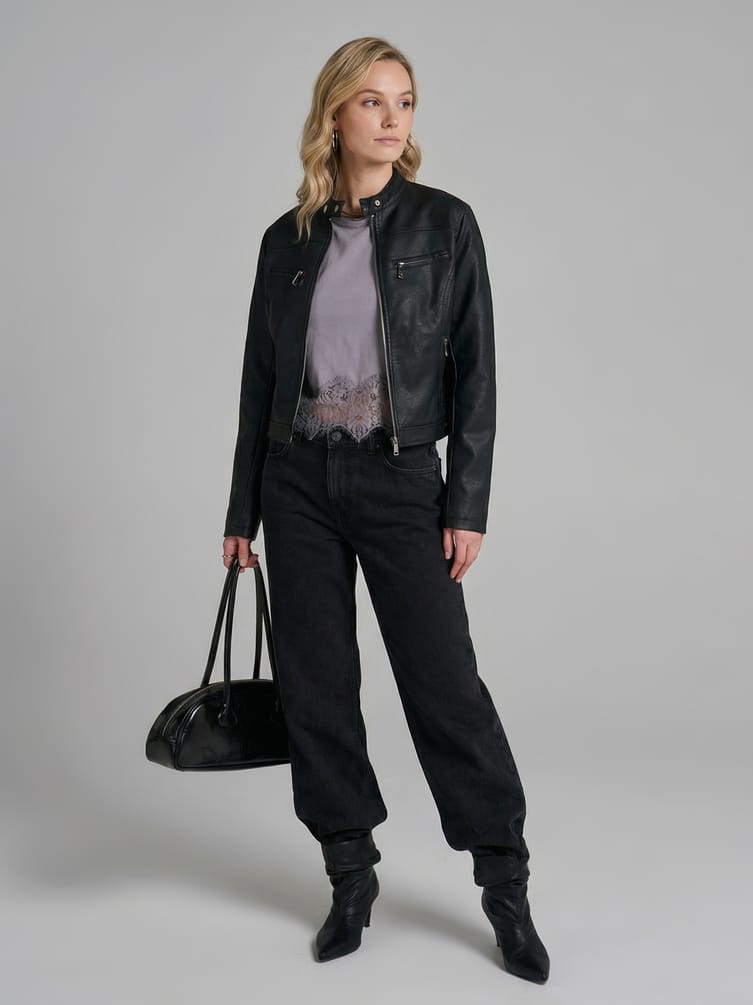 Футболка из хлопка с кружевом