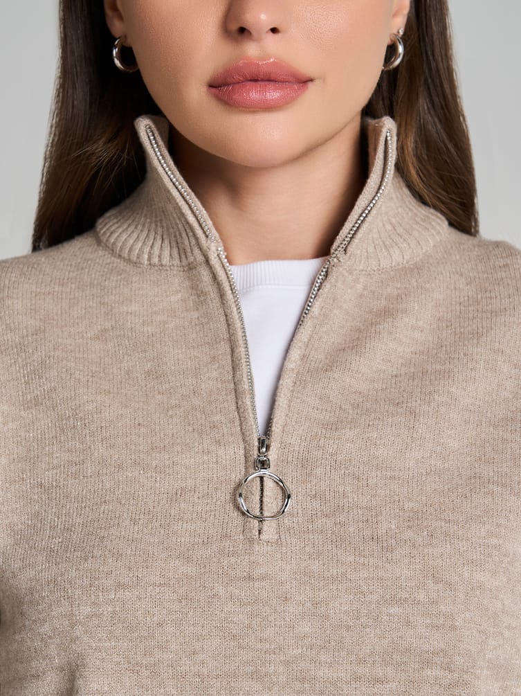 Свитер с горлом на молнии