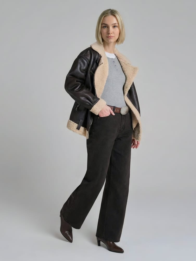 Джинсы Baggy с винтажной стиркой