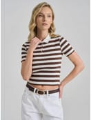 Футболка-поло в полоску