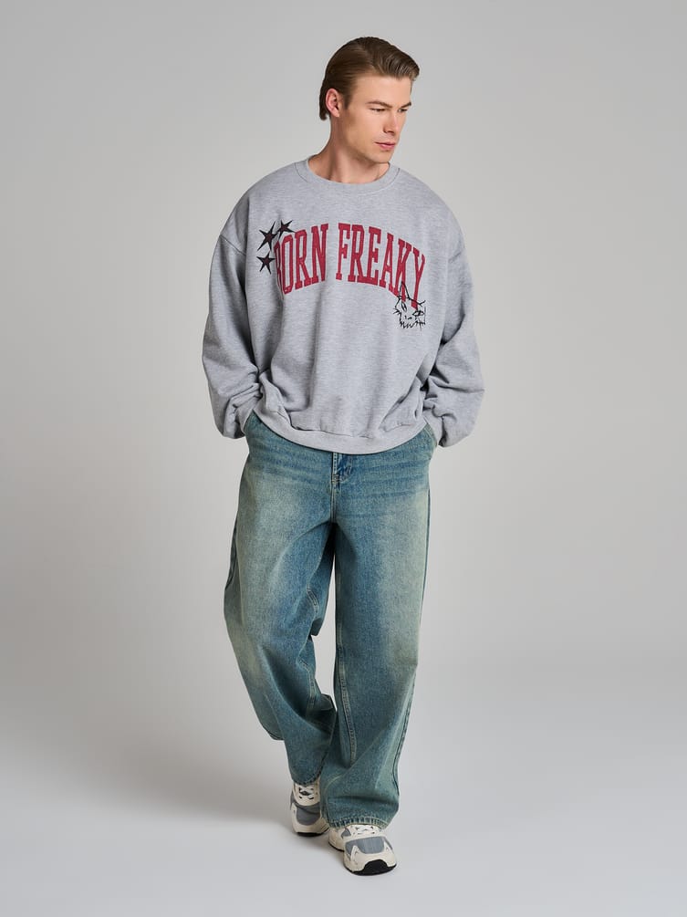 Свитшот оверсайз с нефорским принтом