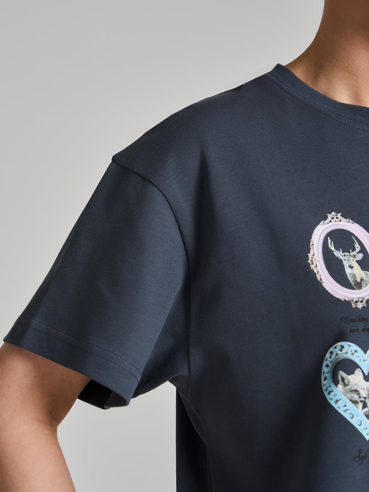 Футболка из хлопка с принтом